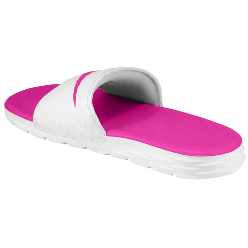 girls pink nike slides