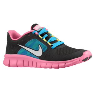 Nike Free Run 3 - Girls' Grade School - Night Stadium/Polarized Pink/White