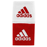 adidas Interval 3" Reversible Wristbands - Men's - Red / White