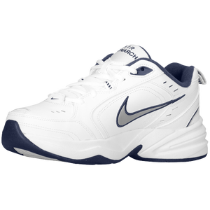 Nike Air Monarch IV - Men's - White/Midnight Navy/Metallic Silver