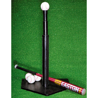 All Star Heavy Duty Rubber Batting Tee - Silver / Red