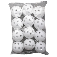 Champro Baseball Size Plastic Practice Balls - White / White