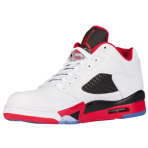 Jordan Retro 5 Low - Men\\u0026#39;s - White / Red
