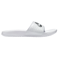 Nike Benassi JDI Slide - Women's - White / Silver