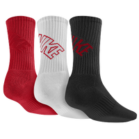 Nike 3 Pack Dri-Fit Fly Crew 1 Sock - Men's - Red / White