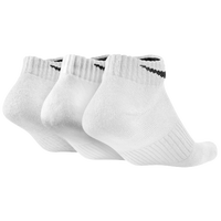 Nike 3 Pack Moisture MGT Cushion Low Cut Sock - Men's - All White / White