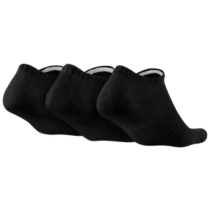 Nike 3 Pack Moisture MGT Cushion No Show Sock - Men's - Black/White