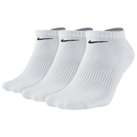 Nike 3 Pack Moisture MGT Cushion No Show Sock - Men's - All White / White
