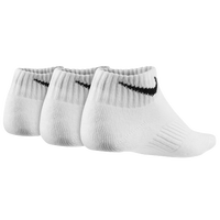 Nike 3 Pack Moisture MGT Cushion Low Cut Sock - Boys' Grade School - All White / White