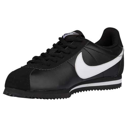 Nike Cortez 07 Boys' Toddler Running Shoes Black/White/Leather