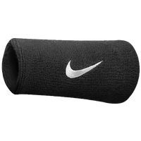 Nike Swoosh Doublewide Wristbands - Men's - All Black / Black
