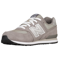 New Balance 574 Suede - Boys' Grade School - Grey / Grey