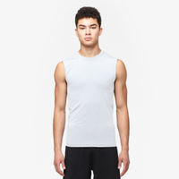 Eastbay EVAPOR Sleeveless Compression Crew - Men's - All White / White