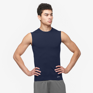 Eastbay EVAPOR Sleeveless Compression Crew - Men's - Navy