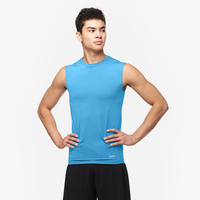 Eastbay EVAPOR Sleeveless Compression Crew - Men's - Light Blue / Light Blue