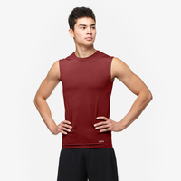 Eastbay EVAPOR Sleeveless Compression Crew - Men's - Maroon / Maroon