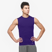 Eastbay EVAPOR Sleeveless Compression Crew - Men's - Purple / Purple
