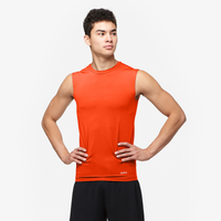Eastbay EVAPOR Sleeveless Compression Crew - Men's - Orange / Orange
