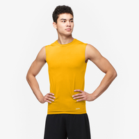 Eastbay EVAPOR Sleeveless Compression Crew - Men's - Gold / Gold