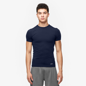 Eastbay EVAPOR Compression Crew - Men's - Blue-Navy