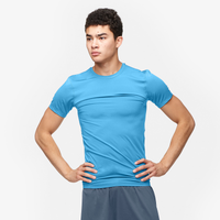 Eastbay EVAPOR Compression Crew - Men's - Light Blue / Light Blue