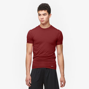Eastbay EVAPOR Compression Crew - Men's - Red-Cardinal