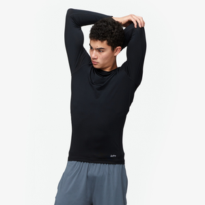 Eastbay EVAPOR Long Sleeve Compression Crew - Men's - Black
