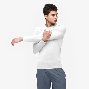 Eastbay EVAPOR Long Sleeve Compression Crew - Men's - White