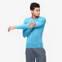 Eastbay EVAPOR Long Sleeve Compression Crew - Men's - Light Blue / Light Blue
