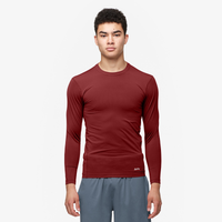 Eastbay EVAPOR Long Sleeve Compression Crew - Men's - Maroon / Maroon