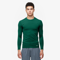 Eastbay EVAPOR Long Sleeve Compression Crew - Men's - Dark Green / Dark Green