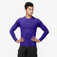 Eastbay EVAPOR Long Sleeve Compression Crew - Men's - Purple / Purple
