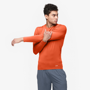 Eastbay EVAPOR Long Sleeve Compression Crew - Men's - Orange