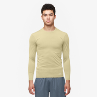 Eastbay EVAPOR Long Sleeve Compression Crew - Men's - Yellow-Vegas Gold