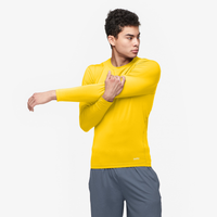 Eastbay EVAPOR Long Sleeve Compression Crew - Men's - Gold / Gold