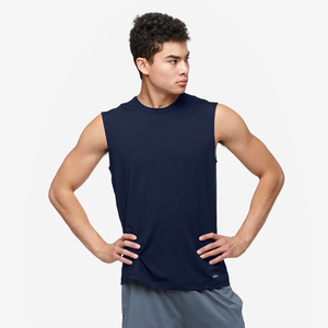 Eastbay EVAPOR Fitted Sleeveless Crew - Men's - Navy