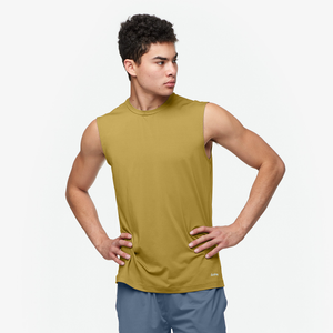 Eastbay EVAPOR Fitted Sleeveless Crew - Men's - Yellow-Vegas Gold
