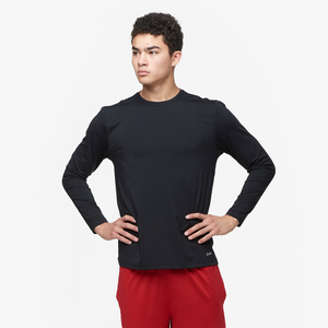 Eastbay EVAPOR Fitted Long Sleeve Crew - Men's - Black
