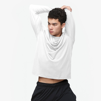 Eastbay EVAPOR Fitted Long Sleeve Crew - Men's - All White / White