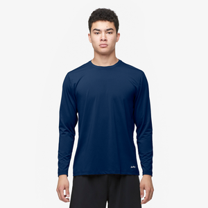 Eastbay EVAPOR Fitted Long Sleeve Crew - Men's - Navy