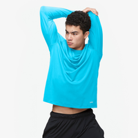 Eastbay EVAPOR Fitted Long Sleeve Crew - Men's - Light Blue / Light Blue