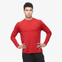Eastbay EVAPOR Fitted Long Sleeve Crew - Men's - Red / Red