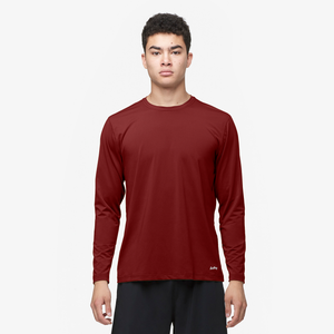 Eastbay EVAPOR Fitted Long Sleeve Crew - Men's - Red-Cardinal