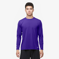 Eastbay EVAPOR Fitted Long Sleeve Crew - Men's - Purple / Purple