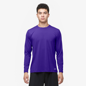 Eastbay EVAPOR Fitted Long Sleeve Crew - Men's - Purple