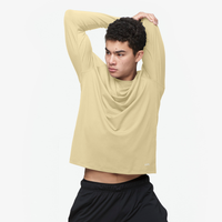 Eastbay EVAPOR Fitted Long Sleeve Crew - Men's - Tan / Tan