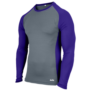 Eastbay EVAPOR Baseball Compression Top - Men's - Grey/Purple