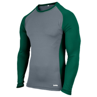 Eastbay Evapor L/S Baseball Compression Top - Boys' Grade School - Dark Green / Grey
