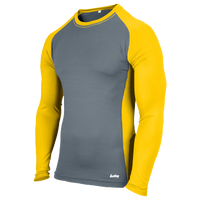 Eastbay Evapor L/S Baseball Compression Top - Boys' Grade School - Gold / Grey