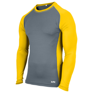 Eastbay Evapor L/S Baseball Compression Top - Boys' Grade School - Grey/Gold